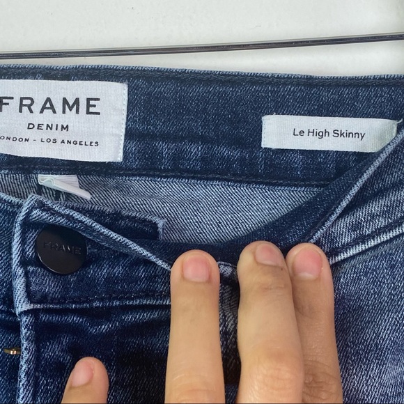Frame Denim Jeans Le High Skinny Distressed Denim Jeans Sz 25 LHSk231 - Picture 8 of 11